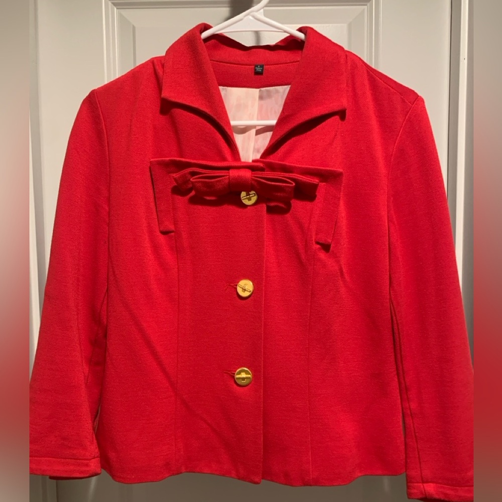 Cabi by Carol Anderson. Red Beau Jacket/Blazer in a size 2.